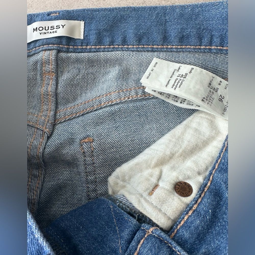 Moussy Vintage Lenwood Mid-Rise Cropped Skinny Distressed Jeans Size 26 - Picture 8 of 8